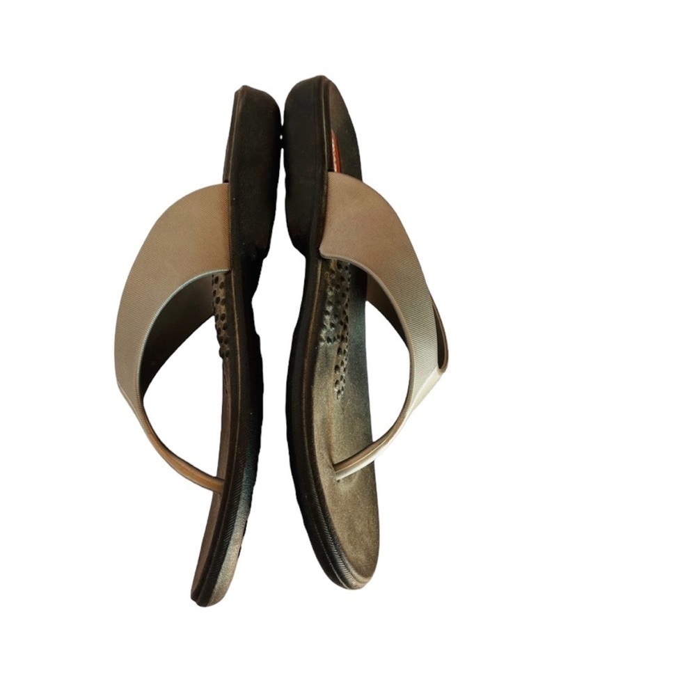 OKABASHI Marina Gray Charcoal Size Medium Flip Flops - Picture 6 of 8